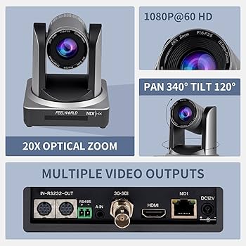 Amazon.com: FEELWORLD NDI20X PTZ Camera Simultaneous 3G SDI HDMI